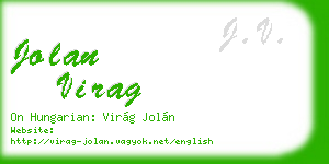 jolan virag business card